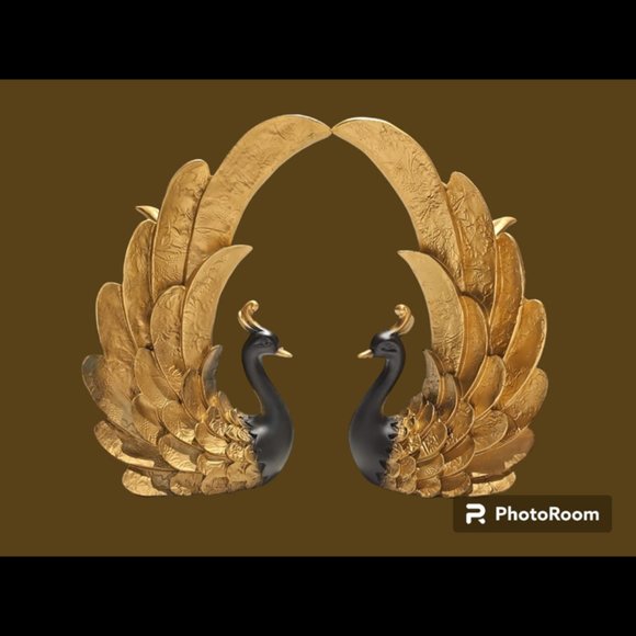 golden black peacock pair of two for sale - Picture 2 of 5